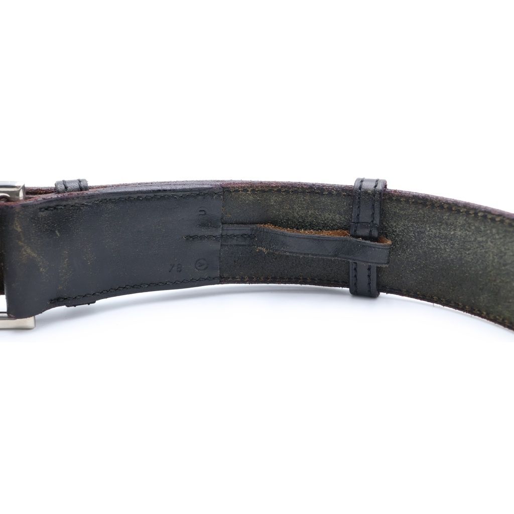 Hermes Etriviere Leather Belt Black