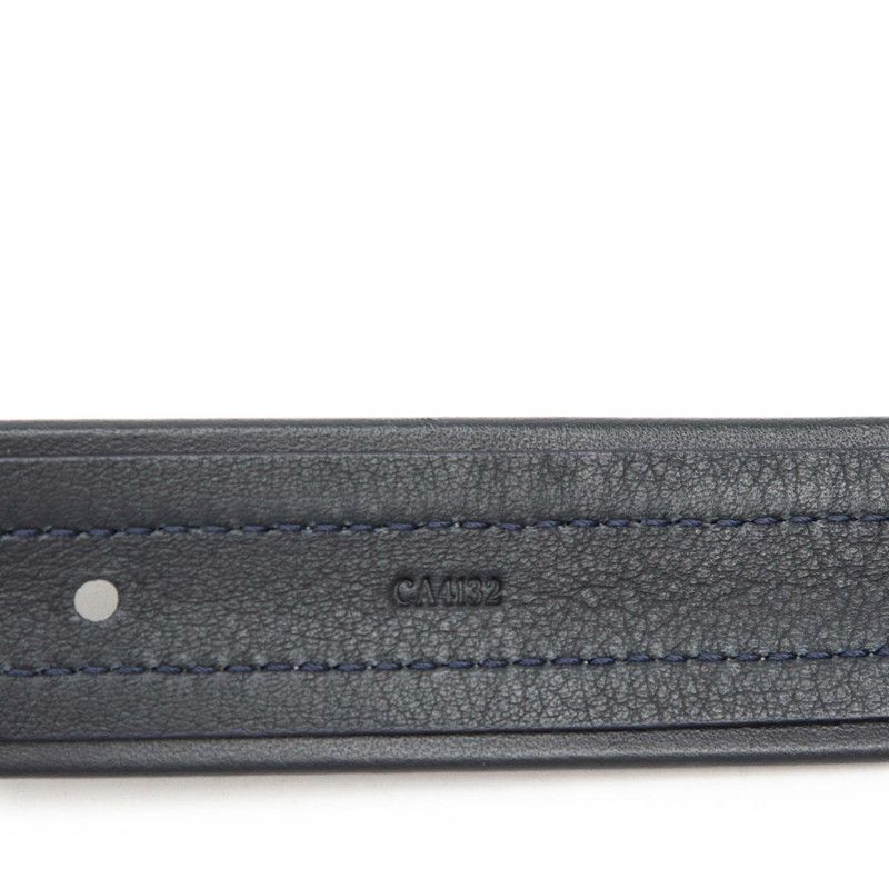 Louis Vuitton 100 40 Navy Gray Leather Suede Belt