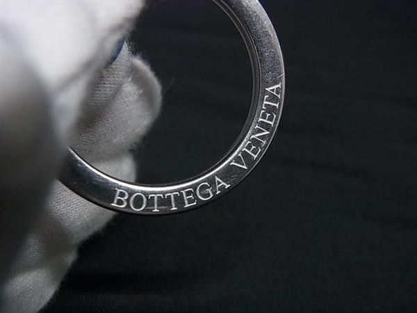 Bottega Veneta Bag Charm Intrecciato Blue Leather Key Holder Key Ring