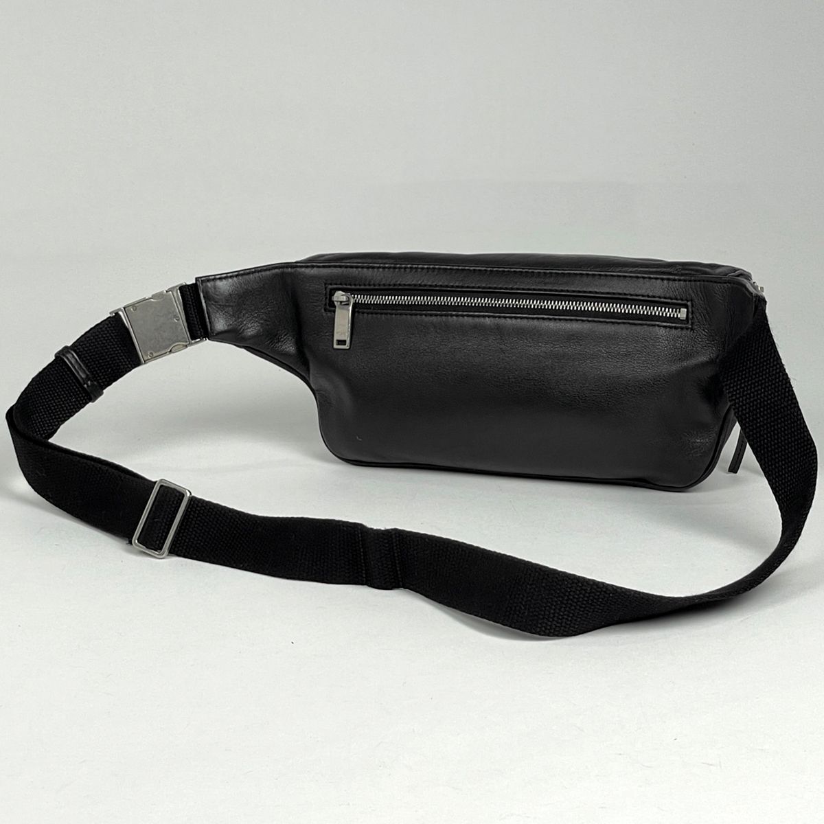 Saint Laurent Paris Classic Belt Bag Waist Pouch Leather Black