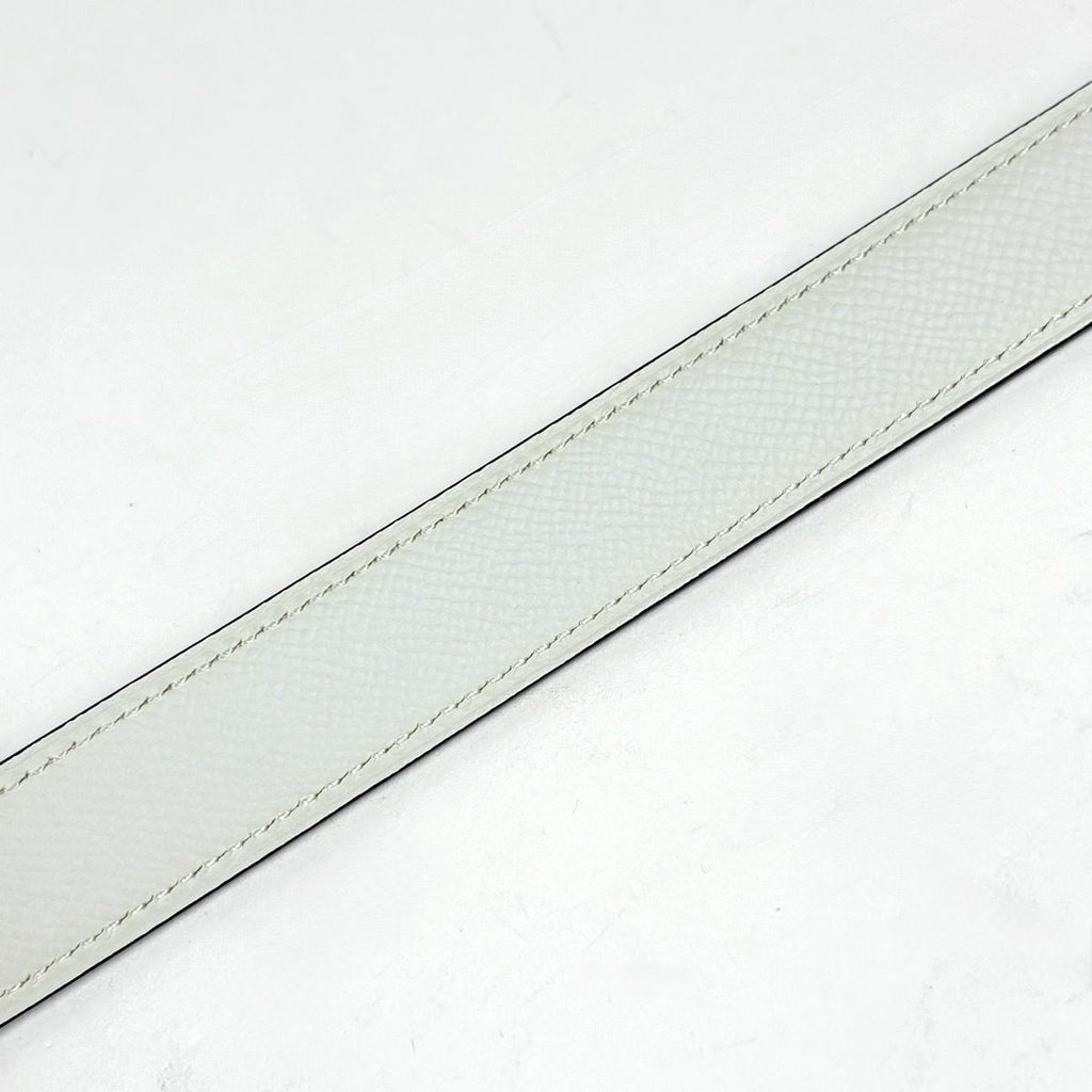 Hermes Constance Reversible Belt Leather Gray White