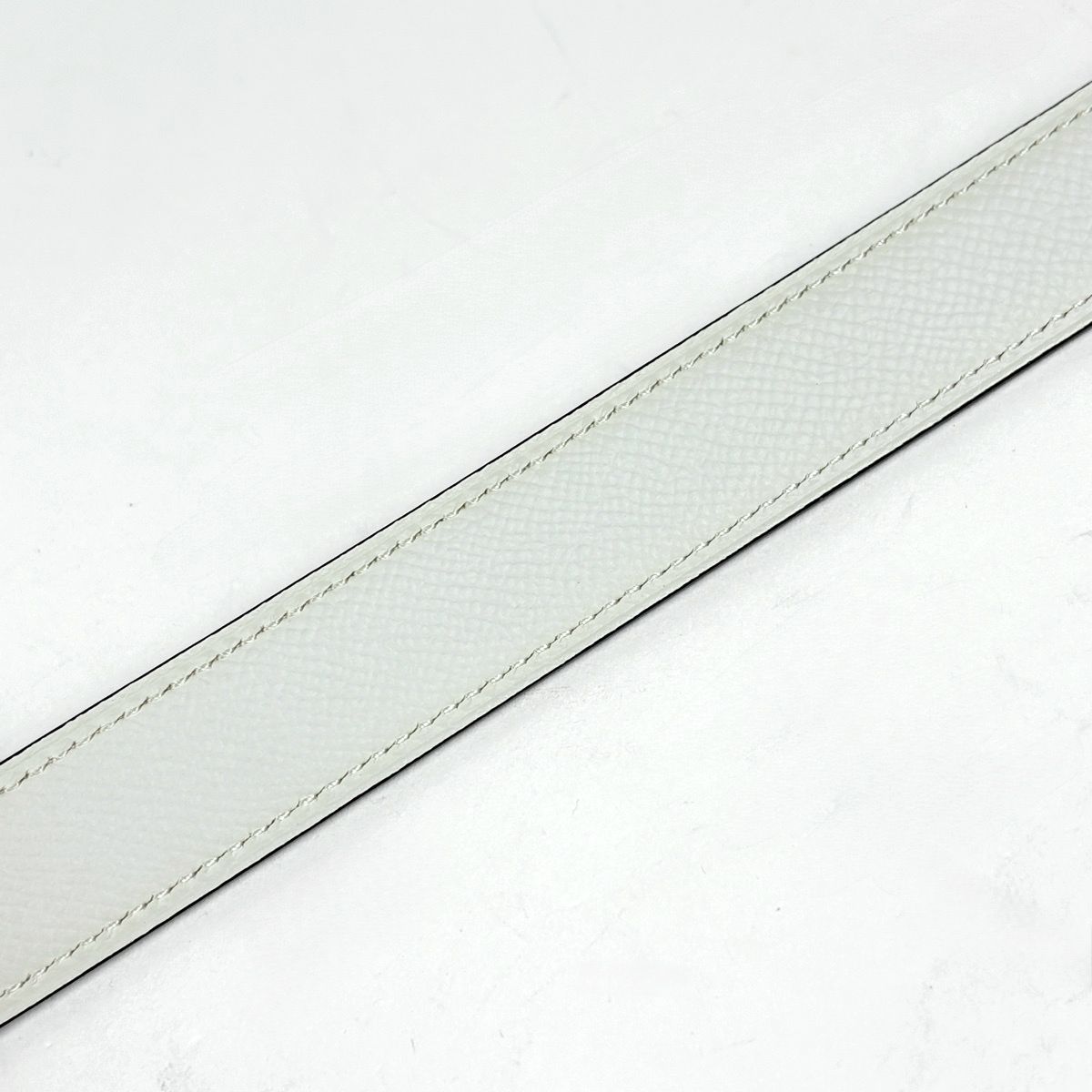 Hermes Constance Reversible Belt Leather Gray White