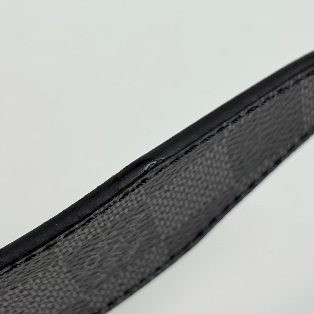 Louis Vuitton Ceinture Calfskin Underbelt Damier Graphite Black Belt