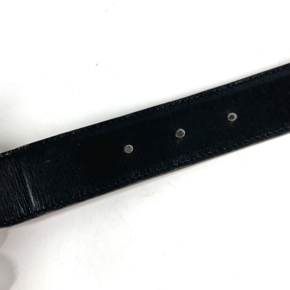 Hermes Belt Elephant Logo Leather Black