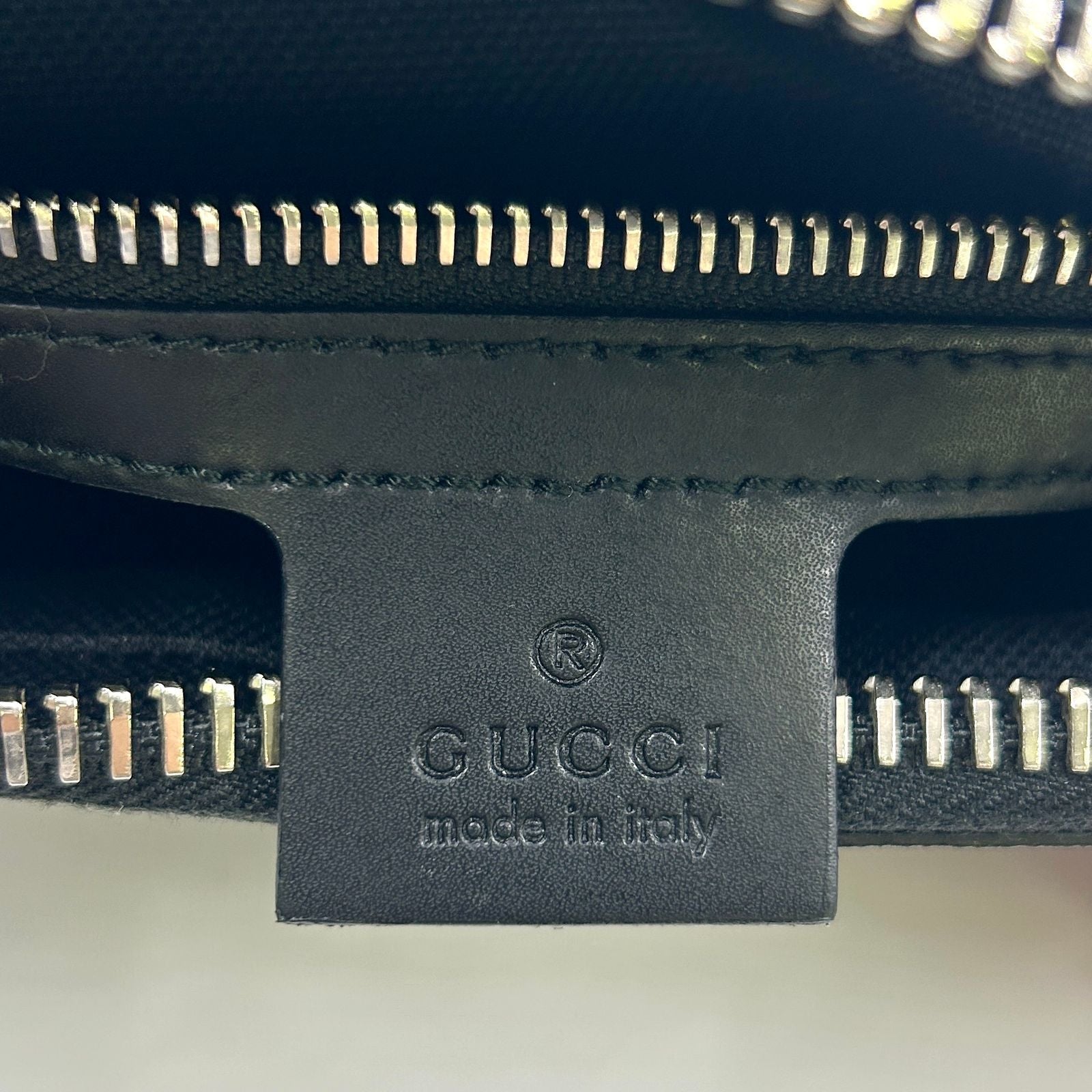 Gucci Soft GG Supreme Sherry Line Leather Dark Gray Black Multicolor Belt Bag