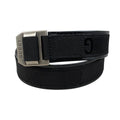 Gucci Belt Jumbo GG Nylon Leather Black Silver