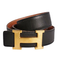 Hermes Vintage 96 Belt Leather Logo