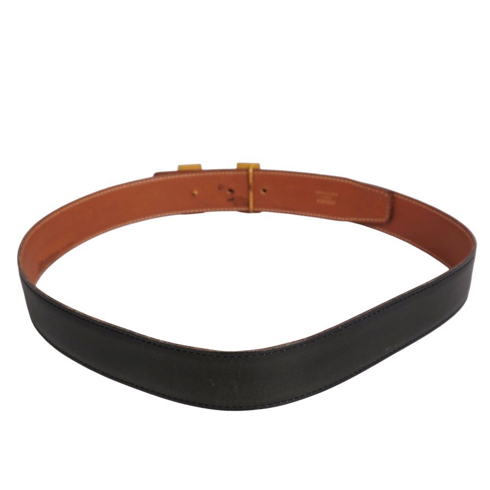 Hermes Vintage 96 Belt Leather Logo