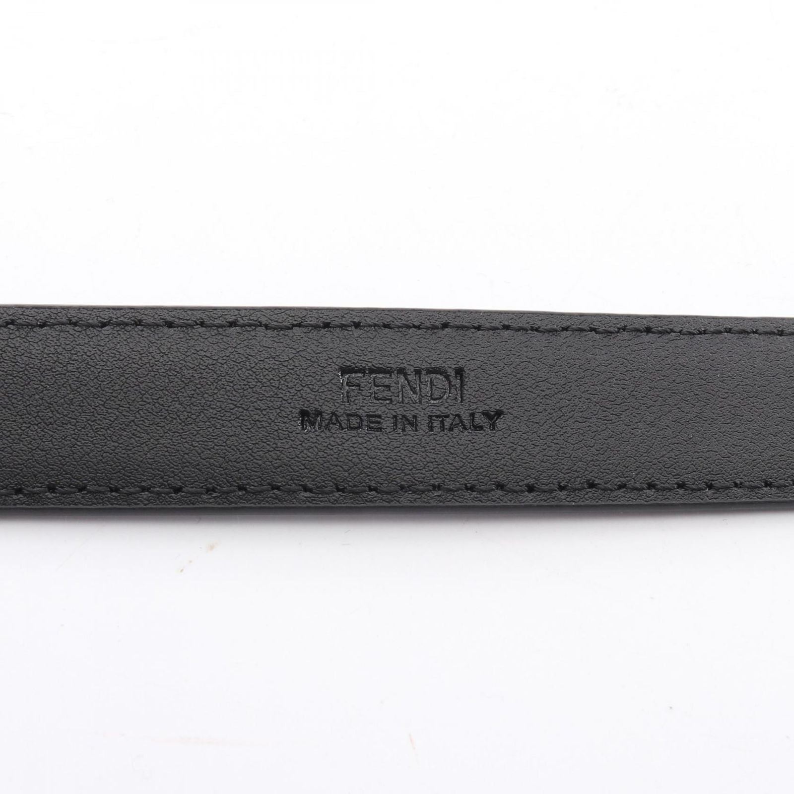 Fendi Belt FF Logo Black Leather