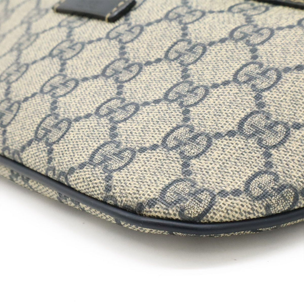 Gucci GG Supreme Belt Bag Waist Pouch Hip Leather Navy