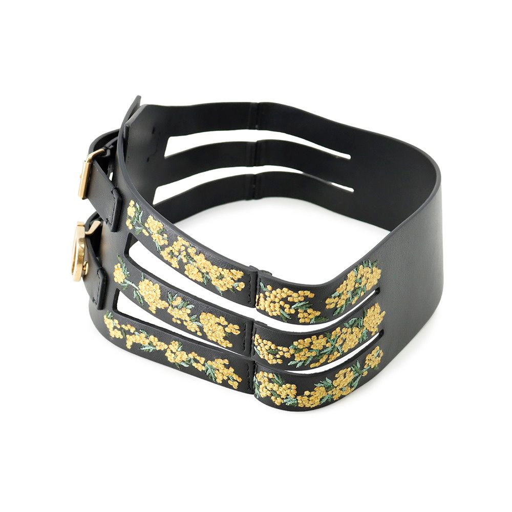 Dior Belt Leather Flower 70