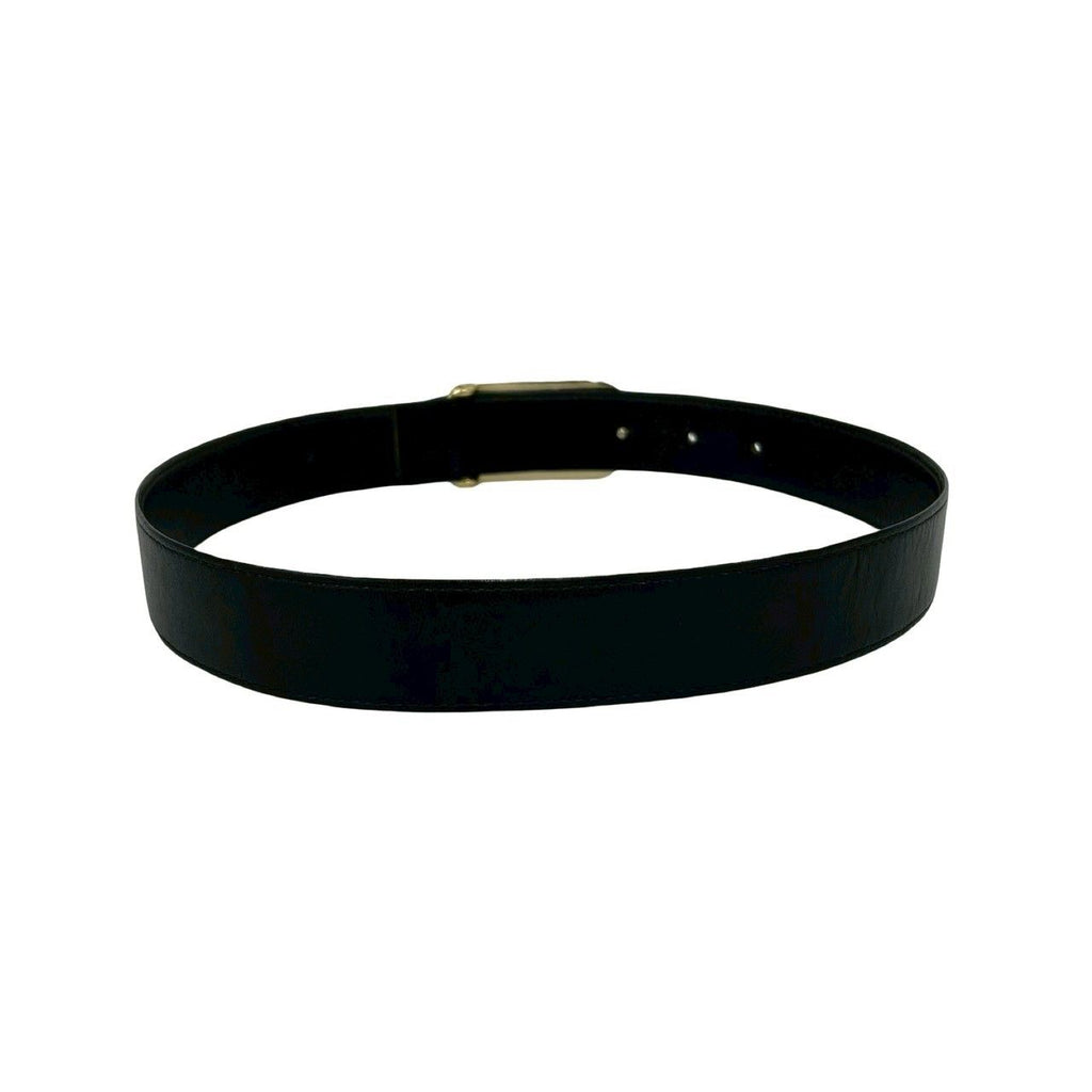 Dior CD Logo Leather Belt Black