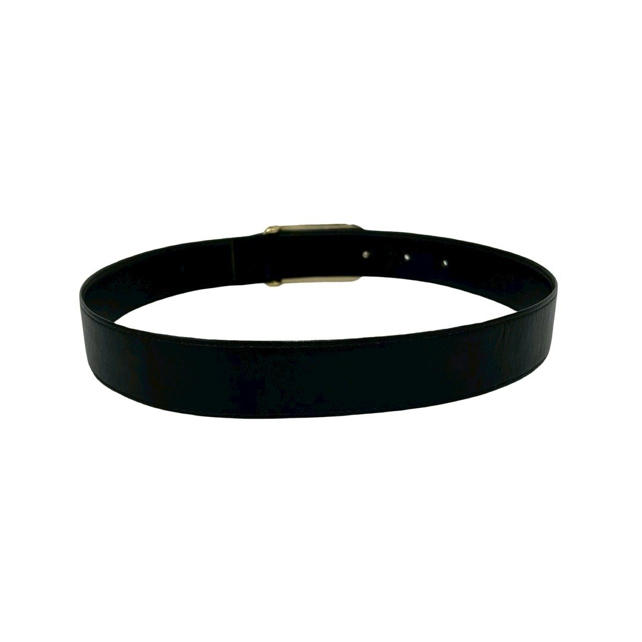 Dior CD Logo Leather Belt Black