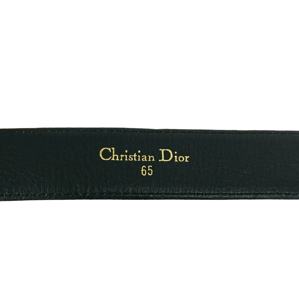 Dior CD Logo Leather Belt Black