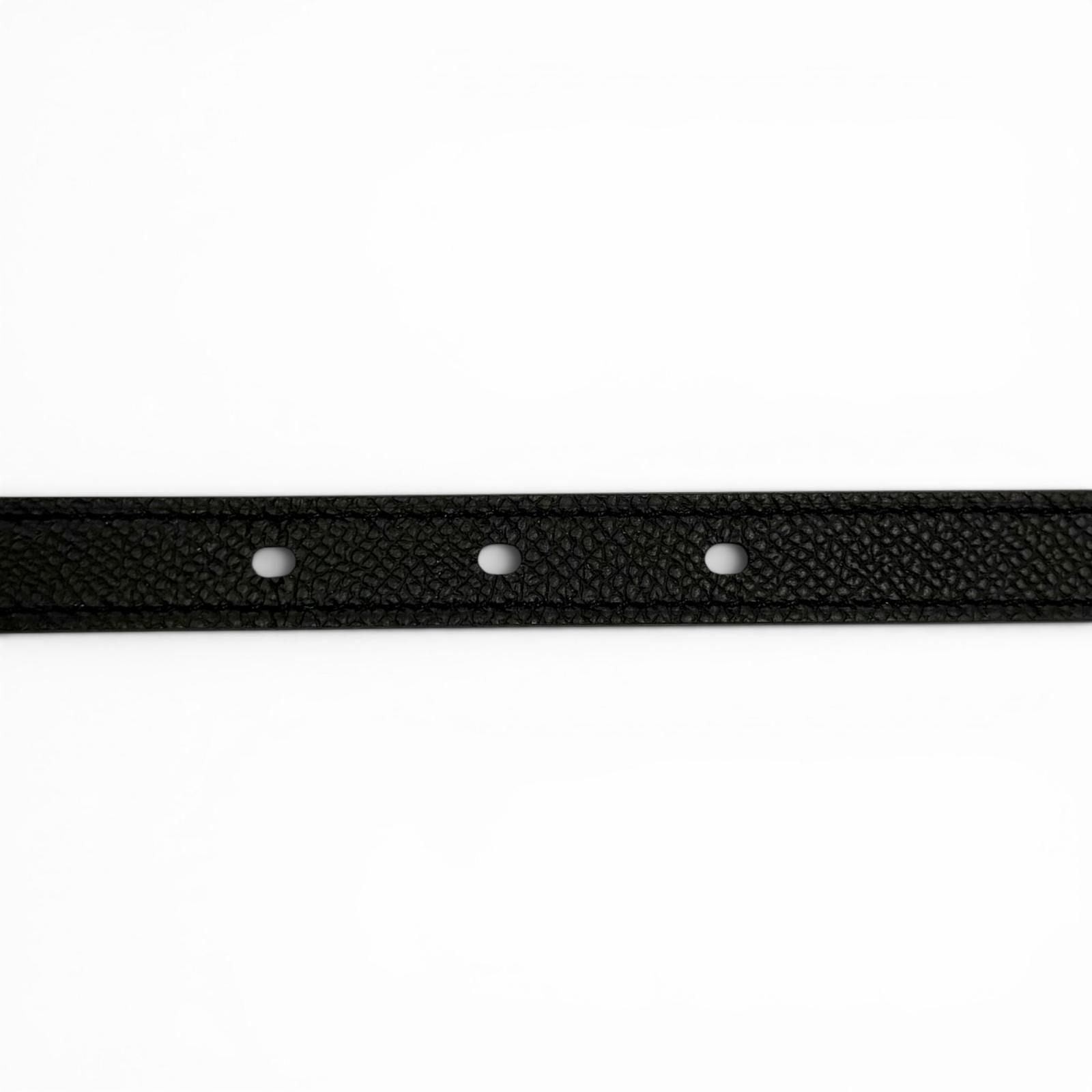 Hermes Pop 15 Black Veau Epsom Golden Rose Belt 75