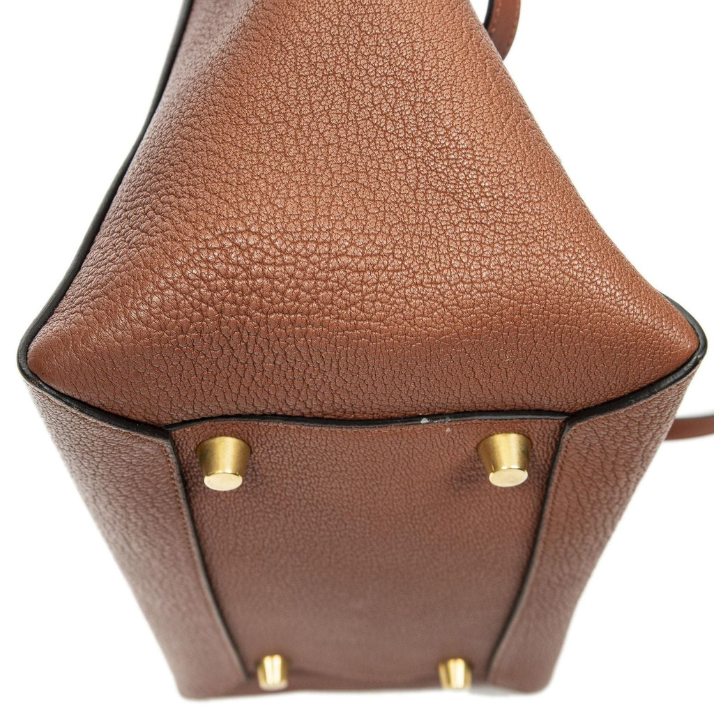 Celine Mini Belt Bag Brown Gray Calfskin Leather