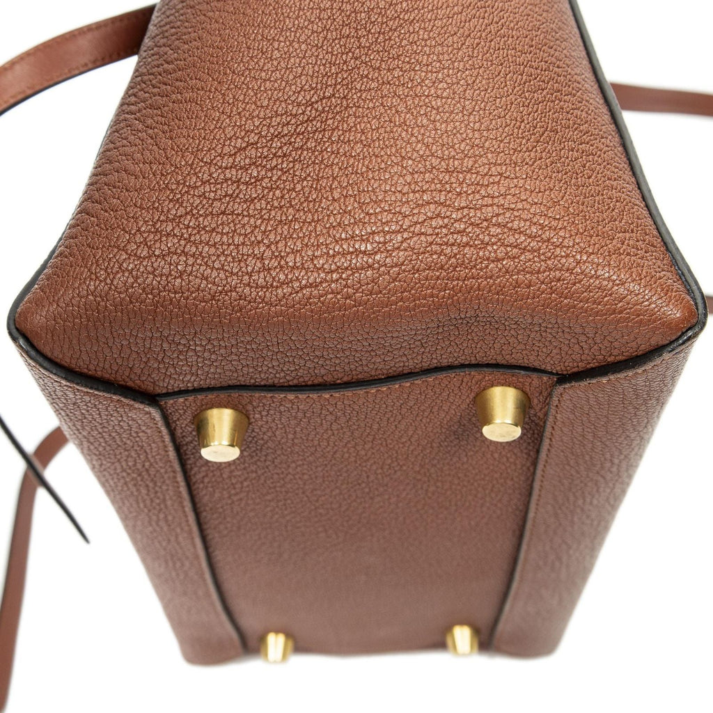 Celine Mini Belt Bag Brown Gray Calfskin Leather