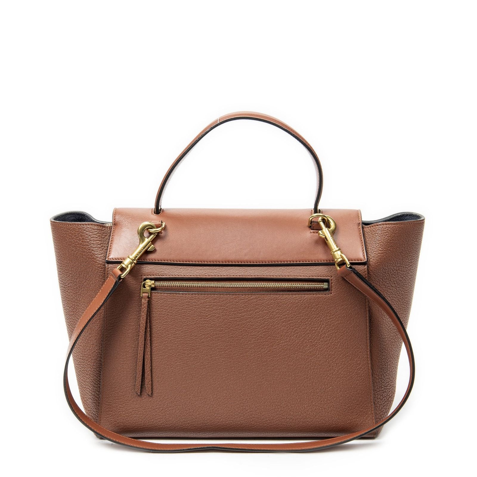 Celine Mini Belt Bag Brown Gray Calfskin Leather