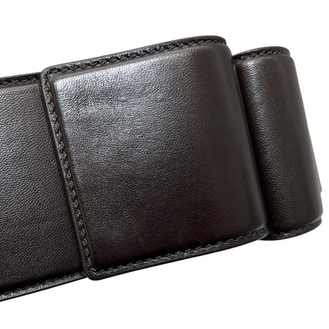Bottega Veneta Belt Brown M Thick Waist 88 85 Leather