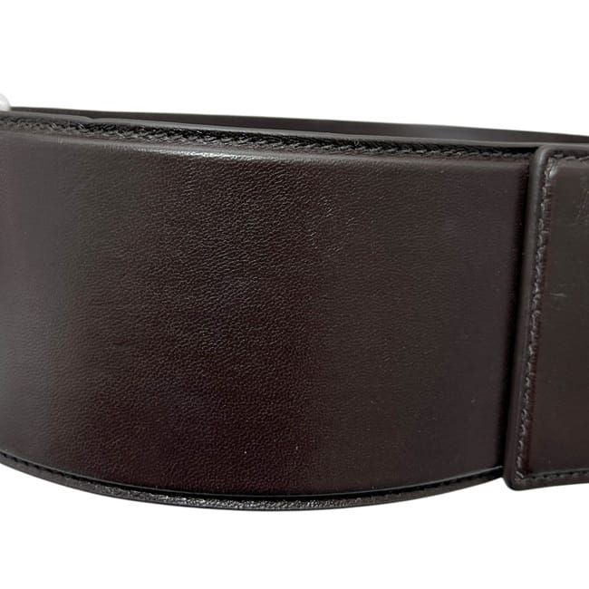 Bottega Veneta Belt Brown M Thick Waist 88 85 Leather