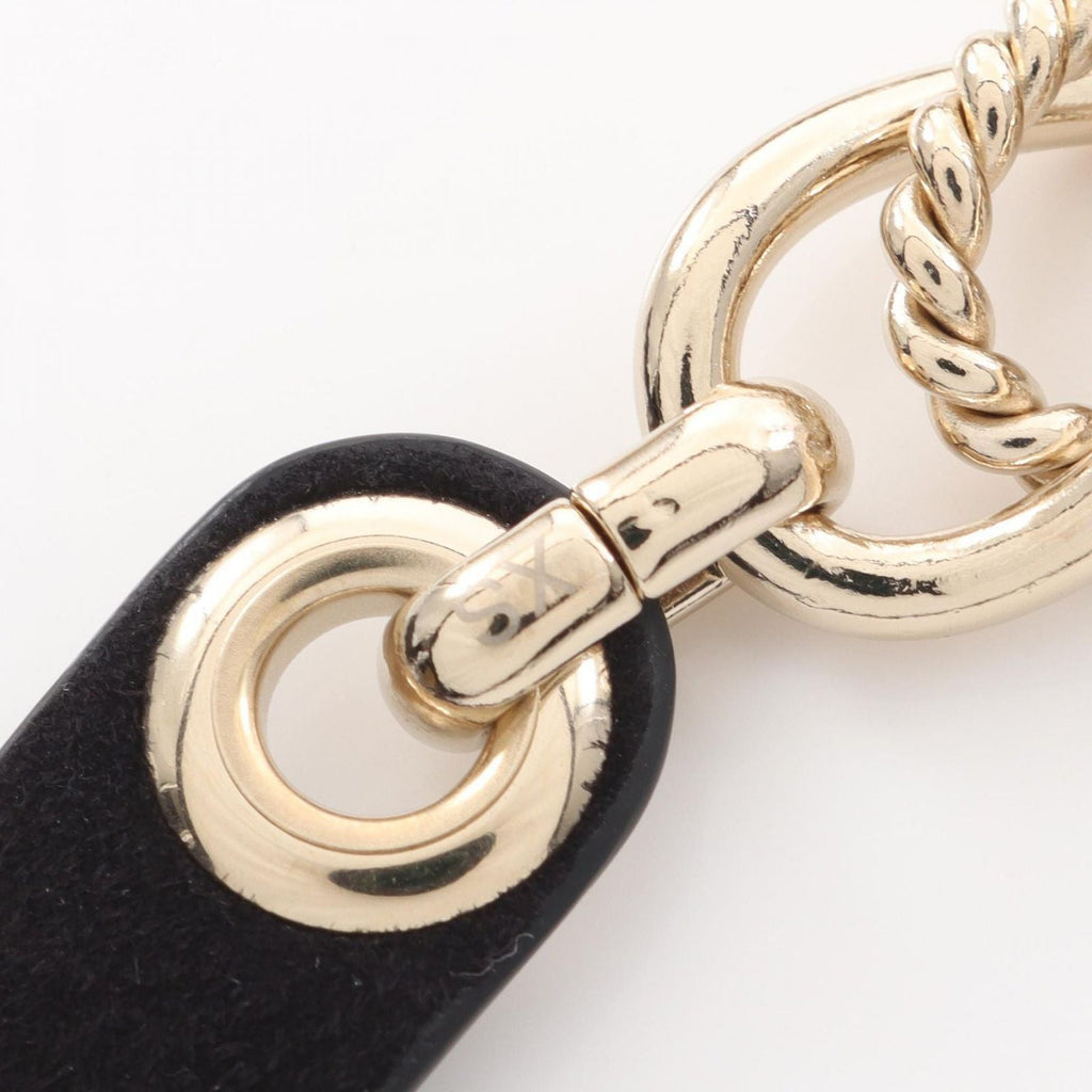 Chanel Belt CC Logo Ribbon Chain Leather