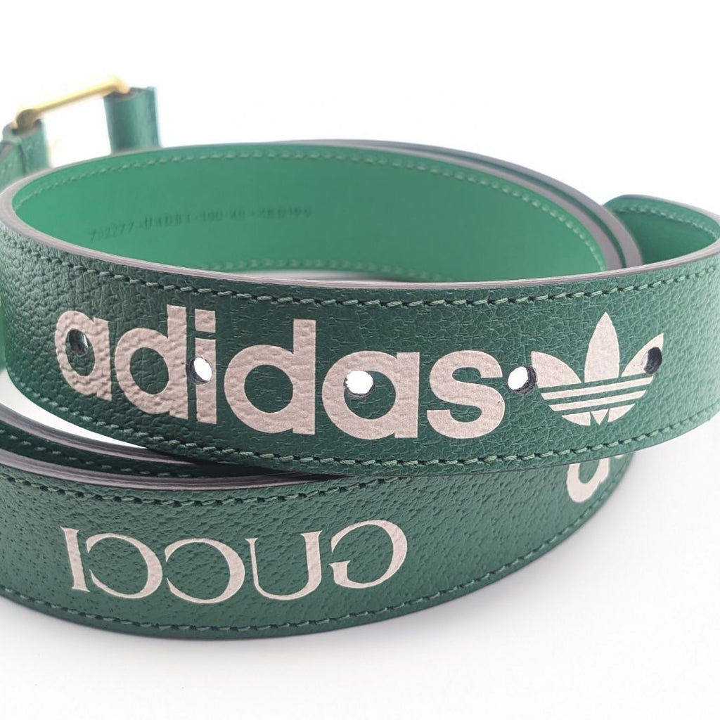 Gucci Adidas Collaboration Leather Belt