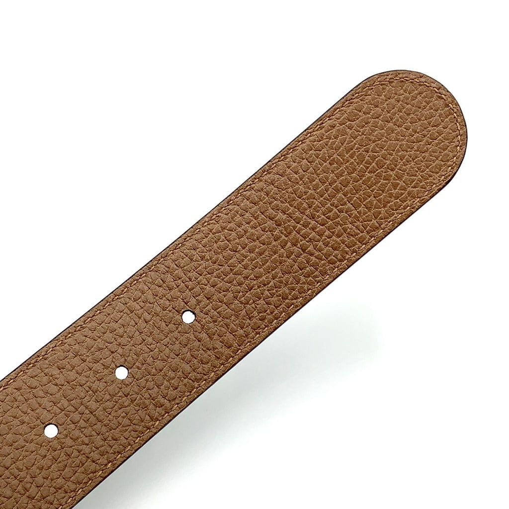 Gucci Interlocking Reversible Leather Brown Black Belt Silver