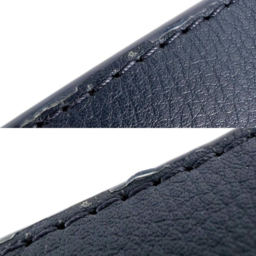 Louis Vuitton Belt Monogram Initial 95 38 Leather Navy Dark Blue Multicolor Gold