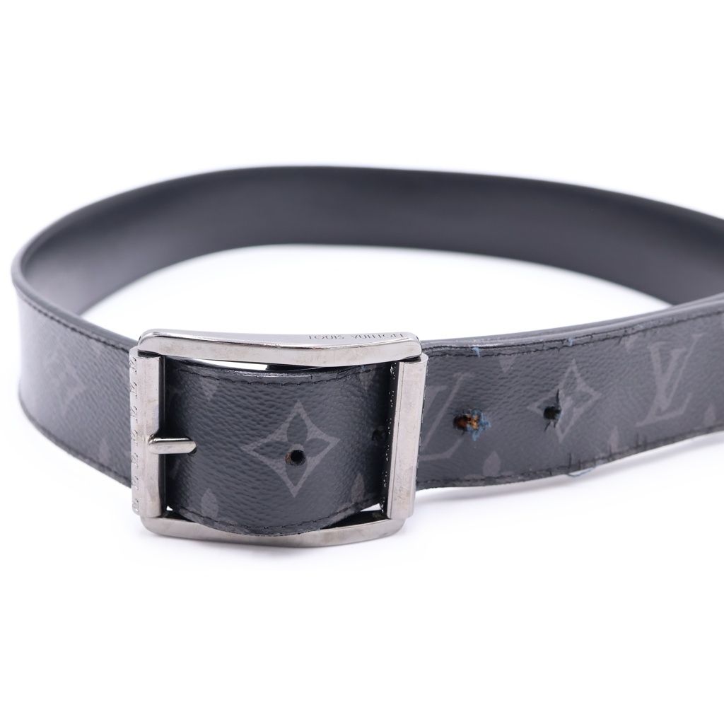 Louis Vuitton Monogram Eclipse Ceinture Reverso Black Belt