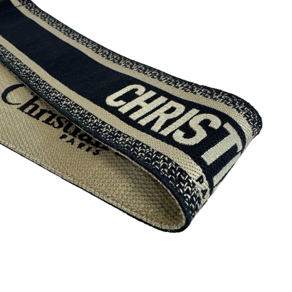 Dior Embroidered Belt Navy