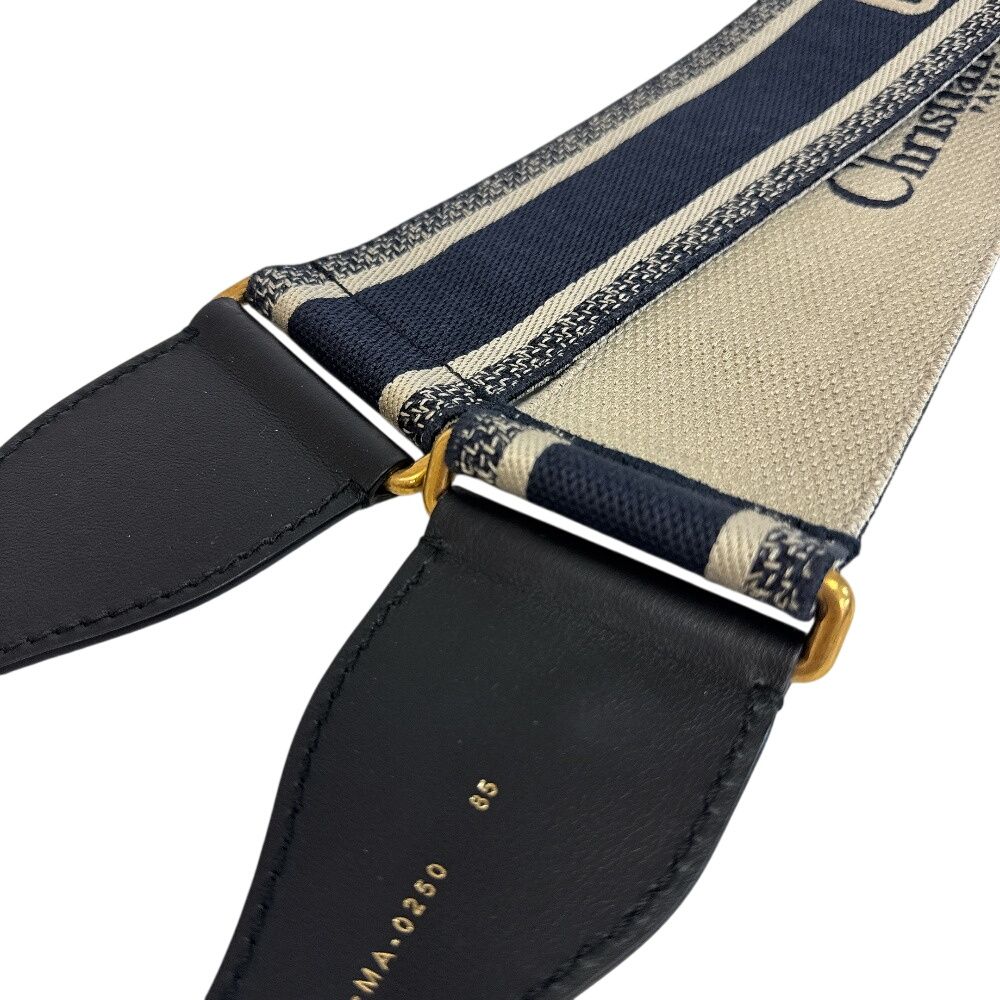 Dior Embroidered Belt Navy