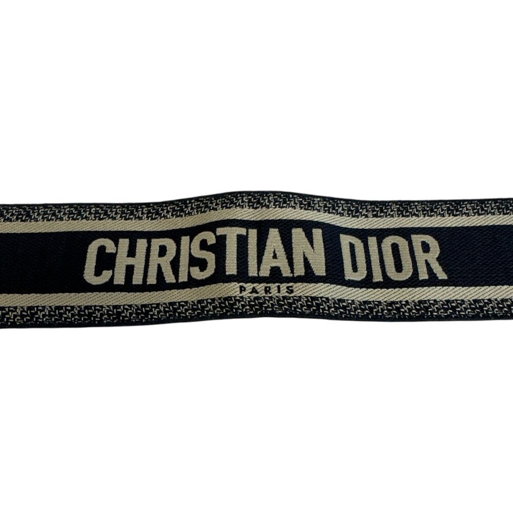 Dior Embroidered Belt Navy