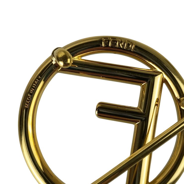 Fendi Belt F's Brown Leather Reversible Gold