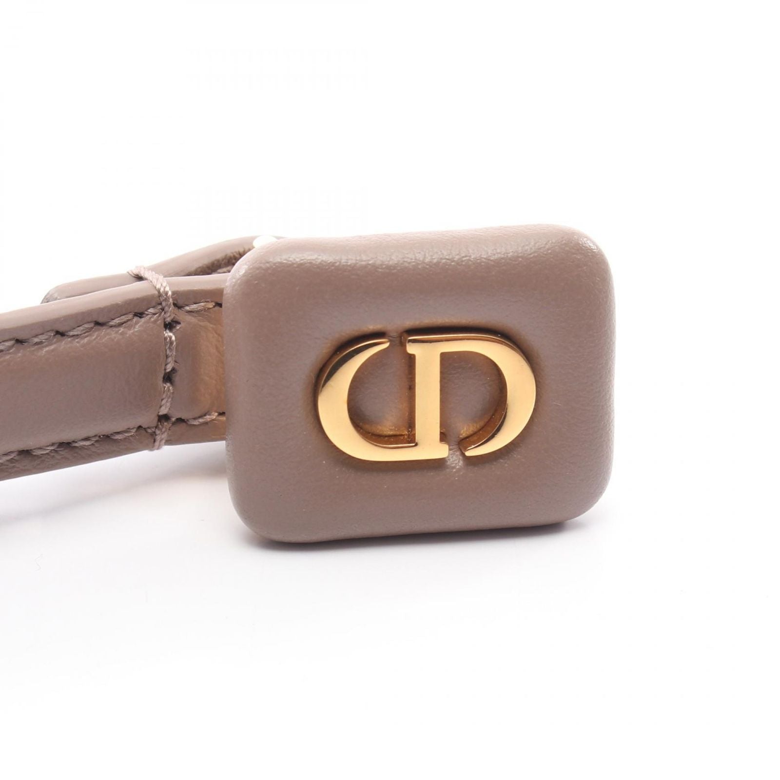 Dior Belt CD Logo Mini Beige Leather