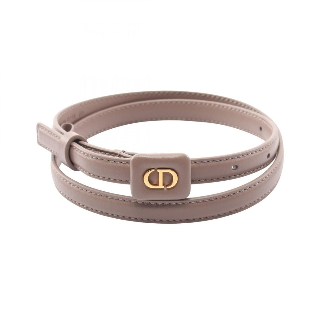 Dior Belt CD Logo Mini Beige Leather