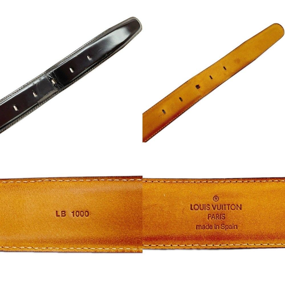 Louis Vuitton Belt Distressed Gold Brown