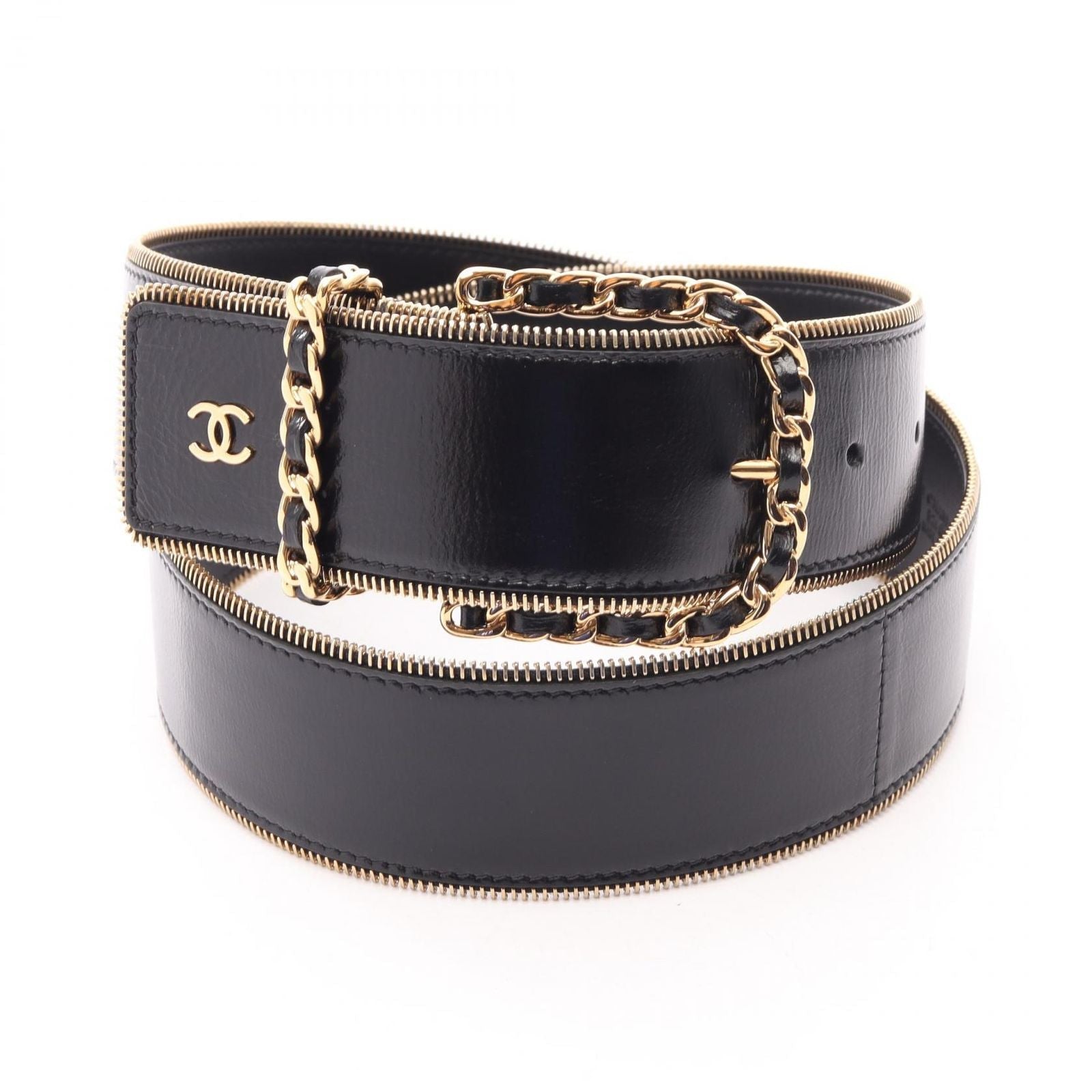 Chanel Belt CC Logo Leather