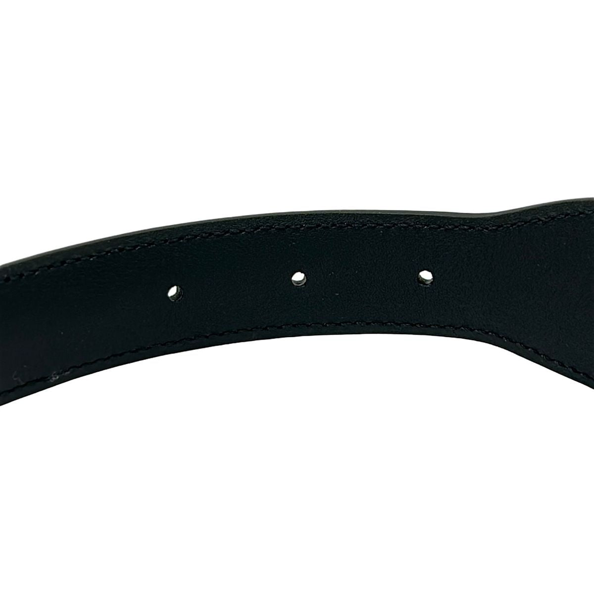 Gucci Belt 80 32 Black Gold Horsebit Leather
