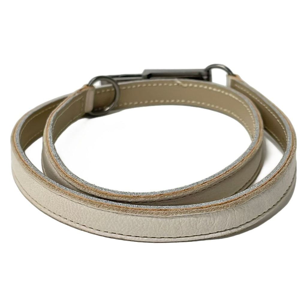 Chanel Belt Beige Silver Leather