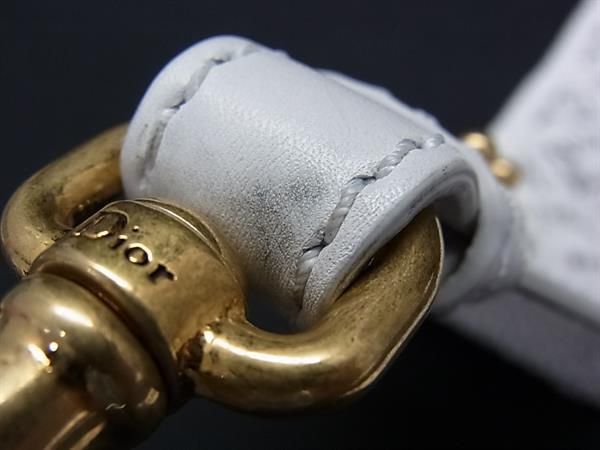 Dior Leather Bag Shoulder Strap Belt White