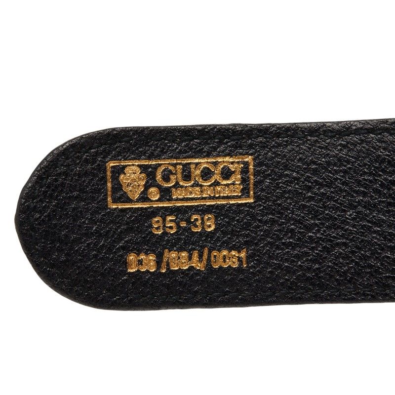 Gucci Interlocking Sherry Line 95 38 Black Leather Belt