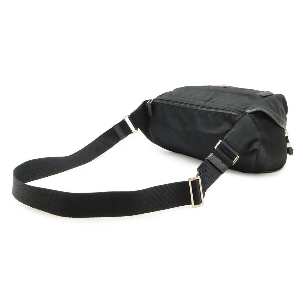 Prada Triangle Logo Belt Bag Nylon Leather Black