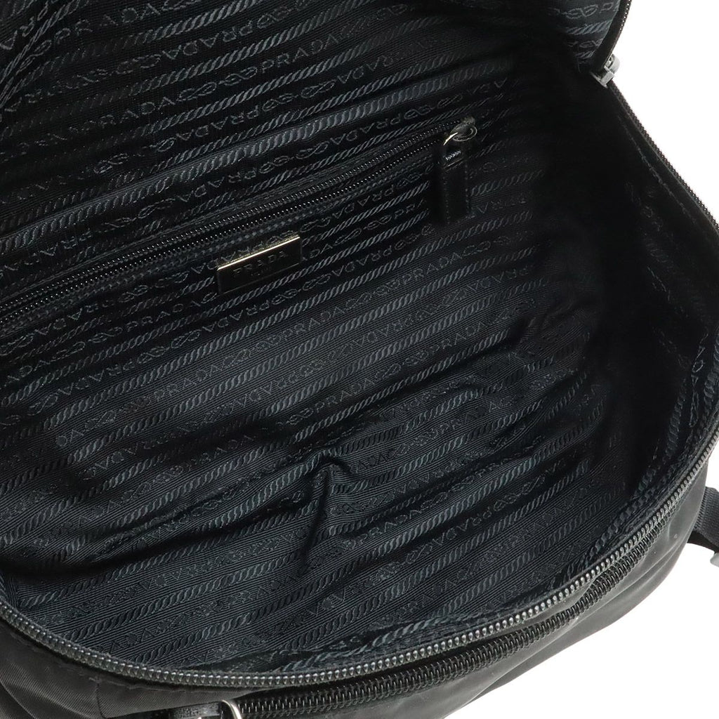 Prada Triangle Logo Belt Bag Nylon Leather Black