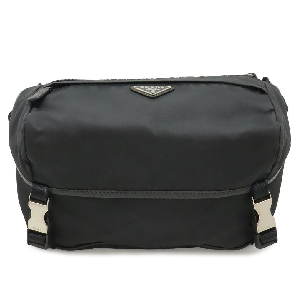 Prada Triangle Logo Belt Bag Nylon Leather Black