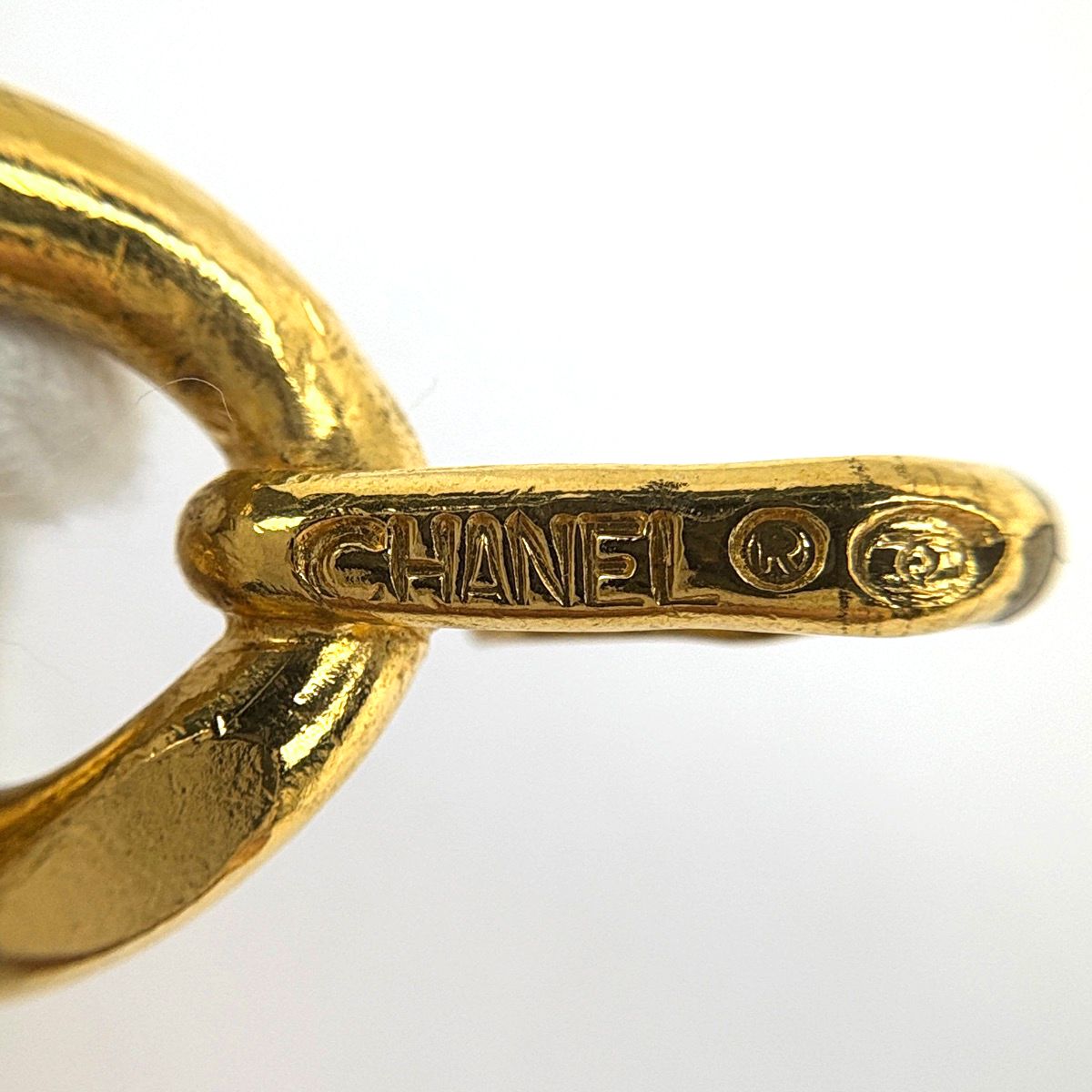 Chanel CC Logo Chain Belt Leather Gold Black