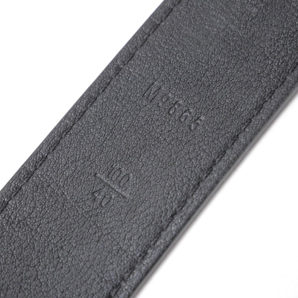 Louis Vuitton Ceinture Belt 100 40 Leather Black Silver