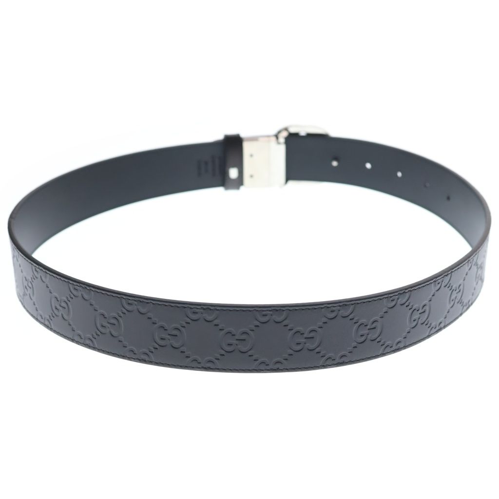 Gucci Interlocking Leather Belt Brown Silver