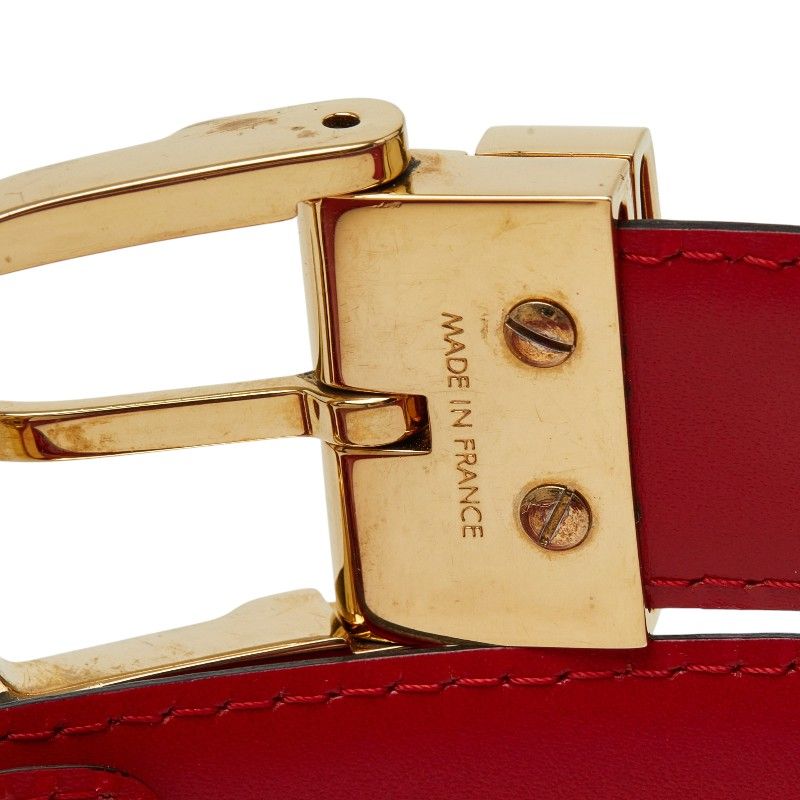 Louis Vuitton Epi Ceinture Classic Plain Belt Castilian Red Leather
