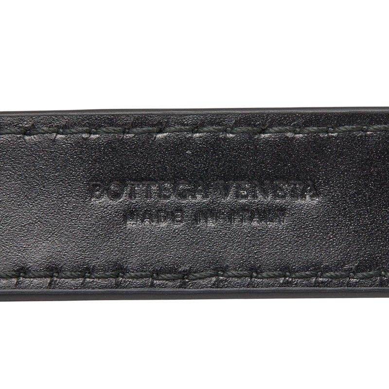 Bottega Veneta Lola Buckle Narrow Belt Black Leather