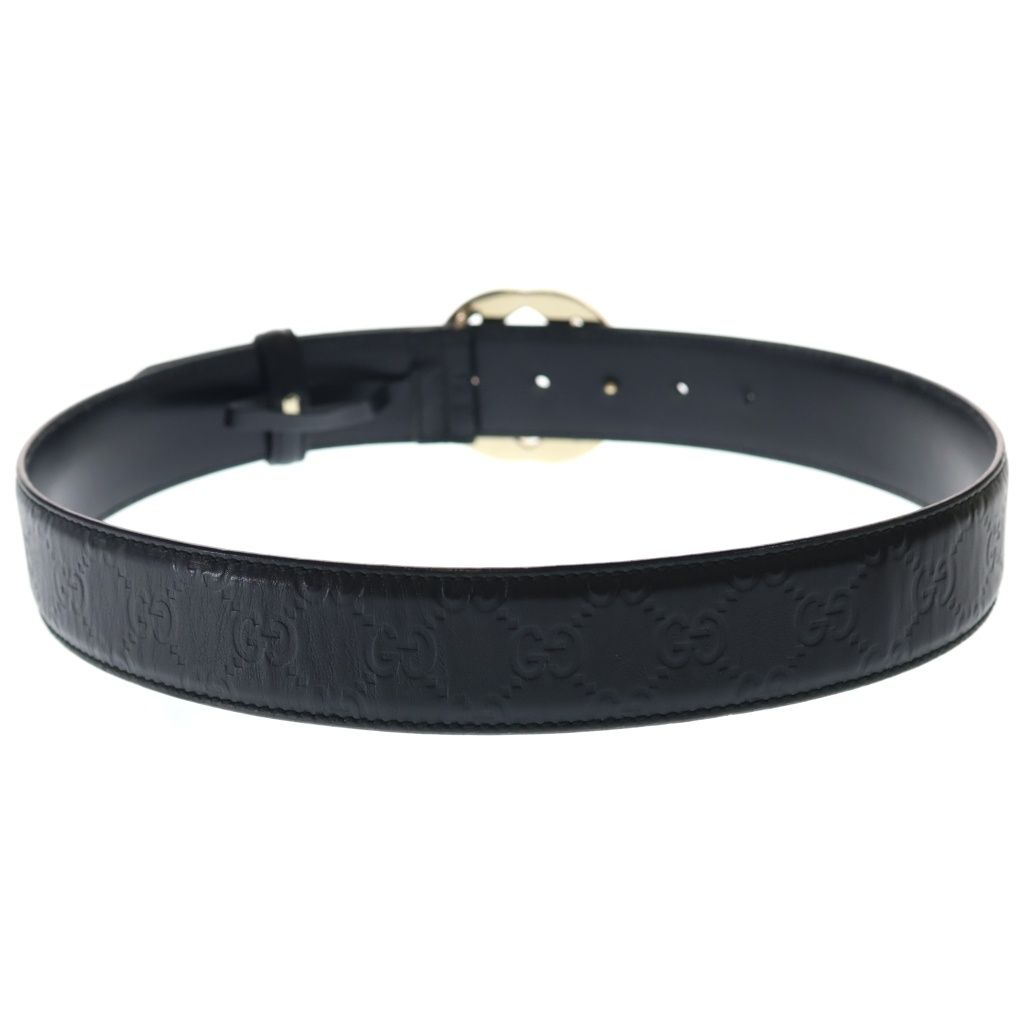 Gucci Interlocking Leather Belt Gold Black